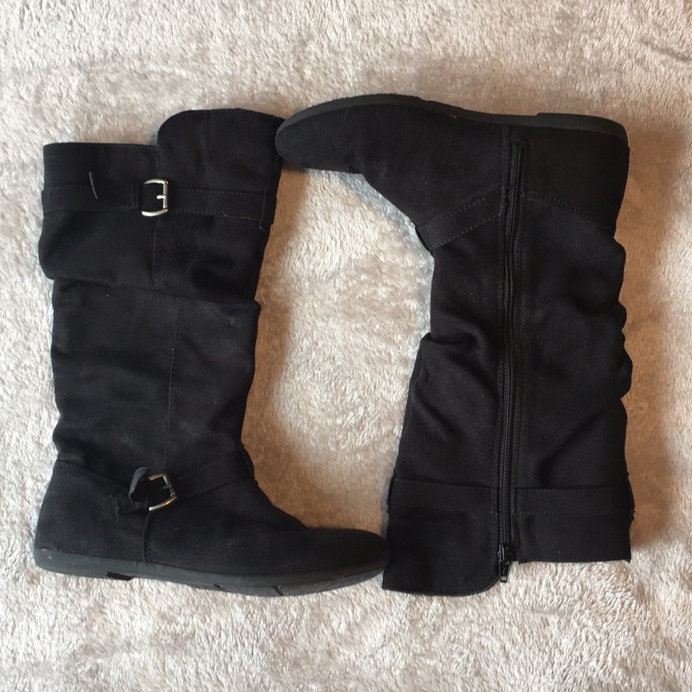 Girls Faux Suede Riding Boots!